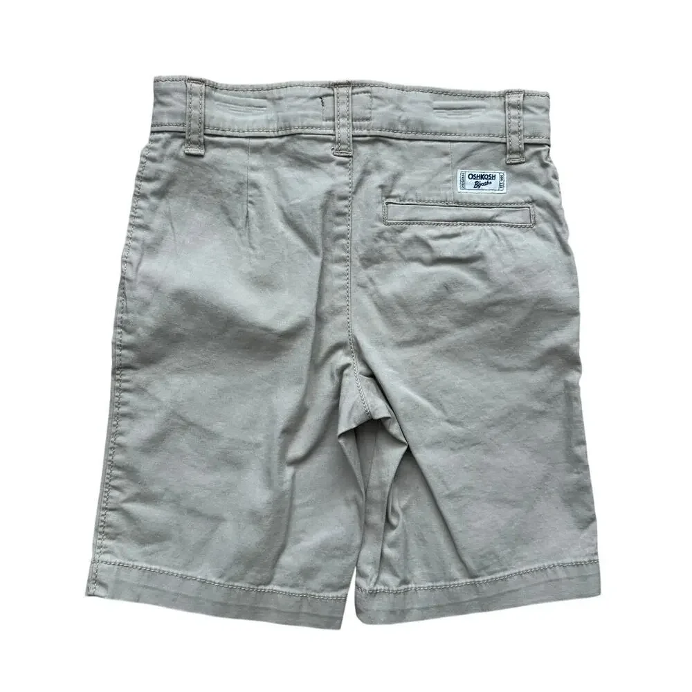 OshKosh B'gosh Boys Khaki Tan Bermuda Shorts Size 6 NWT School Preppy Classic